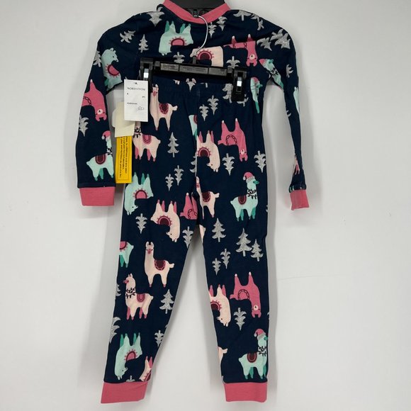 Tucker + Tate Kid's Sleepwear 2Piece Llamas Christmas Pajama Sets Navy 5Y NWT - Picture 2 of 6